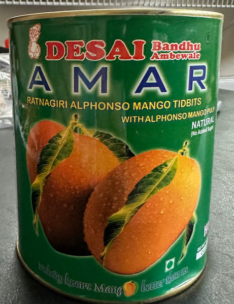 Desai Bandhu - Amar Ratnagiri Alphonso Natural Mango Tidbits with Alphonso Mango Pulp