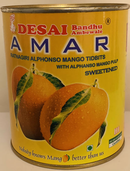 Desai Bandhu - Amar Ratnagiri Alphonso Mango Tidbits with Alphonso Mango Pulp